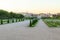 Sunset in castle Belvedere park