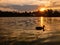 Sunset at Chapultepec lake