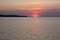 Sunset on the Chesapeake Bay in spring