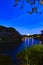 A sunset Chidorigafuchi pond with cherry trees in Tokyo in spring