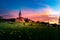 Sunset Church Sveta Nedelja Croatia Summer