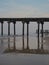 Sunset at Claremont pier and ruined jetty Lowestoft