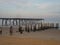 Sunset at Claremont pier and ruined jetty Lowestoft