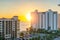 sunset of Clearwater Beach Tampa Florida, US