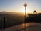 Sunset at the cliff promenade in Ronda, Andalucia