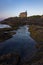 Sunset from the coast of Biscay in Mundaka Basque Country - Spain