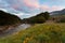 Sunset in Cobb valley of Kahurangi NP, New Zealand