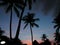 Sunset at coconut resort
