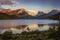 Sunset Colors on White Rock and Square Top Mountains above the Green River Lakes