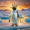 Sunset Coronation: Penguin Royalty
