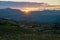 Sunset and cotton flowers in the beautofil scenic vivid norwegian mountains.