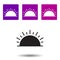 Sunset Dawn icon . Simple glyphvector of Travel purple set for UI and UX, website or mobile application