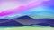 Sunset or Dawn Over Silk Mountains Landscape - Vector