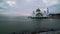 Sunset day to night At Malacca Straits Floating Mosque