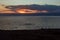 Sunset, Dead Sea, seen from Eastern coast, Jordan