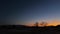 Sunset in desert in Namibia, Africa. Timelapse. Orange blue sky time lapse dawn.