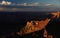 Sunset detail, Cardenas Butte, Grand Canyon National Park, Arizona