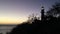 Sunset at Diamond Head Lighthouse in Winter on Oahu Island, Hawaii.