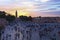 Sunset at Djemaa el Fna market in Marrakesh, Morocco