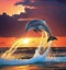 Sunset Dolphin Leap