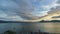 Sunset down motion timelapse of the famous Lake Toya with Mount Yotei