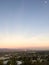 Sunset Downtown Los Angeles seen from Baldwin Hills