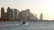 Sunset dubai marina panoramic 4k time lapse