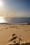 Sunset on Dune of Pilat with a view of the Atlantic Ocean and the Arguin sandbar.