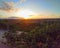 sunset in the dunes of Itaunas, in the north of the state of Espirito Santo, Brazil