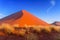 Sunset dunes of Namib desert