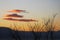 Sunset or dusk moment at Salton Sea, California