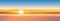 Sunset with dusk sky in gloden yellow orange and blue sky in evening Tropical sea sunrise with colourful natural twilight sky for