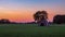 Sunset at a Dutch farm landscape near Zenderen The Netherlands