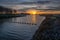 Sunset in the Dutch National Park Biesbosch