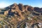 Sunset on Echo Canyon, aerial view looking northwest to the southeast