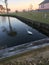 Sunset egret at whalehead club