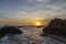 Sunset in El Matador Beach, California