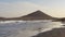 Sunset at El Medano beach towards Montana Roja, Tenerife, Canary Islands, Spain