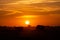 Sunset with elephant silhouettes in the Amboseli National Park