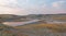 Sunset at Elk Anter Creek and Yellowstone River in the Hayden Valley in Yellowstone National Park in Wyoming