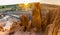 Sunset on Eroded Siltstone Walls of The Cathedral Caves