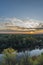 Sunset evening from Melnik castle in autumn color day