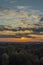 Sunset evening from Melnik castle in autumn color day