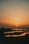 Sunset on Evros Delta National Park Greece Thrace