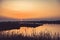 Sunset on Evros Delta National Park Greece Thrace
