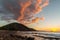 Sunset on The Exposed Lava Reef of Oneuli Beach