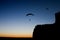 Sunset extreme paragliding