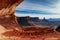 Sunset of False Kiva in Canyonlands