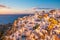 Sunset on the famous Oia city, Greece, Europe