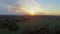 Sunset fields drone photo
